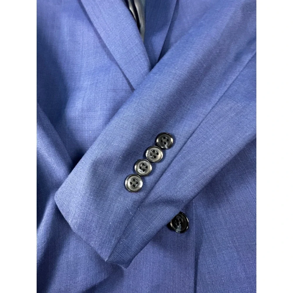 Lauren Ralph Lauren Mens 54R Blue Wool Blazer Jacket Notch Lapel 2-Button
